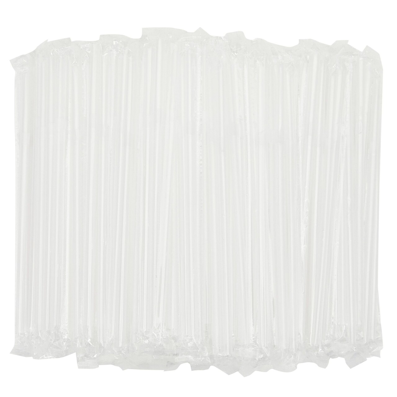 Plastic Flexible Drinking Straws, Disposable Individually Wrapped (Clear, 7.75 In, 500 Pieces)